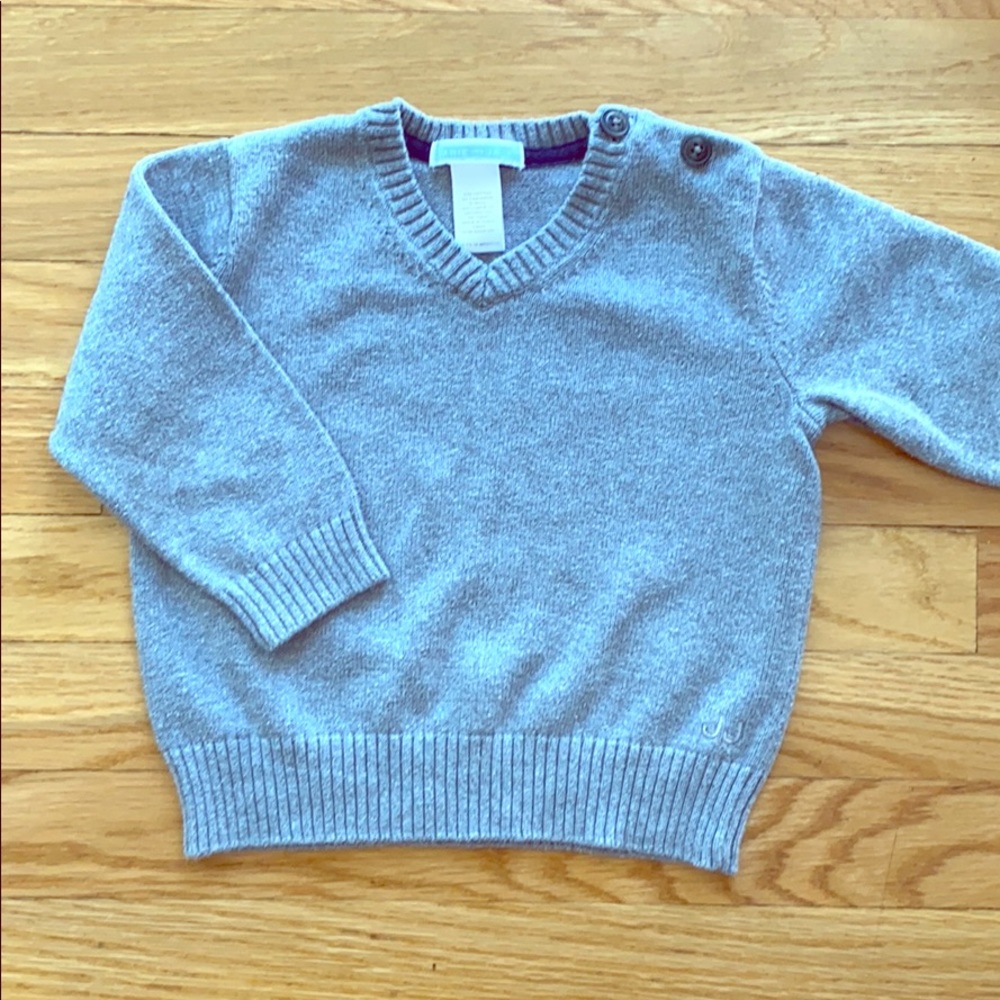 J&J 12-18mo Cotton V-neck Sweater